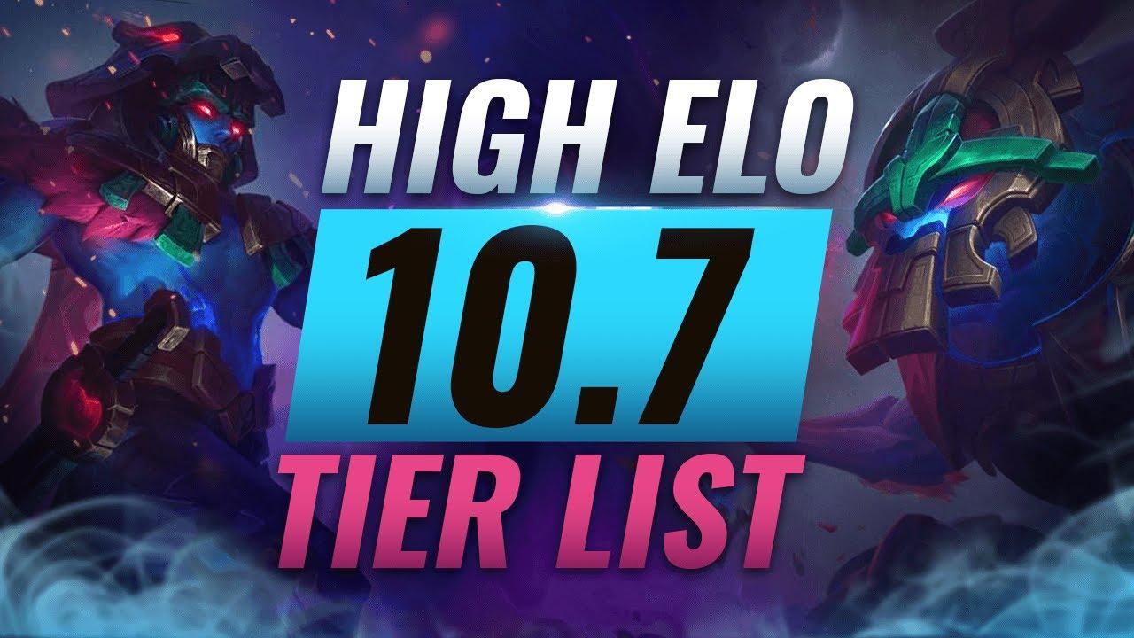 HIGH ELO Best Champions TIER List - League of Legends Patch 10.7 thumbnail