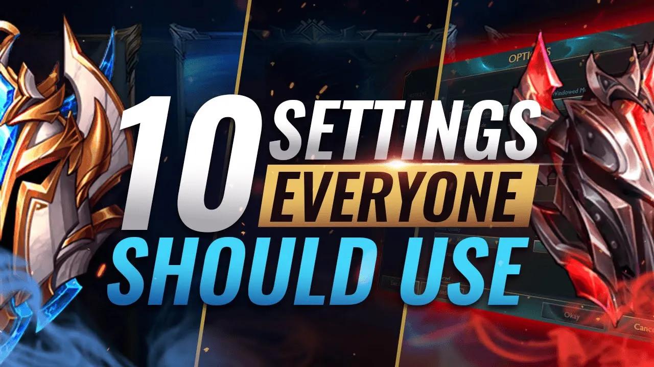 10 BEST Settings EVERYONE Should Use RIGHT NOW! - League of Legends Season 10 thumbnail