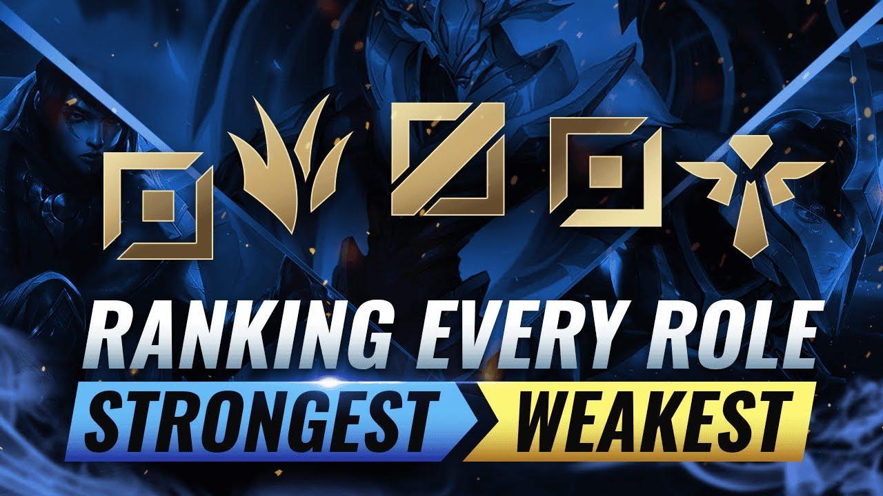 Ranking EVERY ROLE From STRONGEST To WEAKEST - League of Legends Season 10 thumbnail