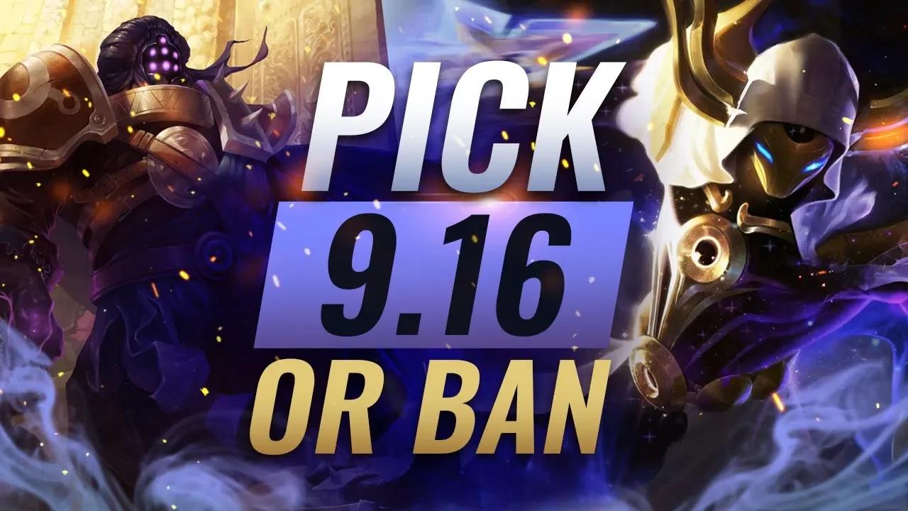 OP Pick or Bans For EVERY ROLE: Patch 9.16 BEST BUILDS - League of Legends Season 9 thumbnail