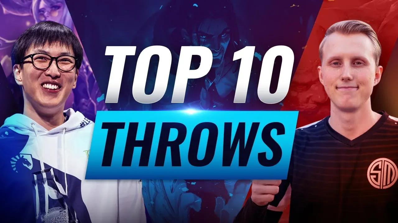 Top 10 BIGGEST THROWS in League of Legends History thumbnail