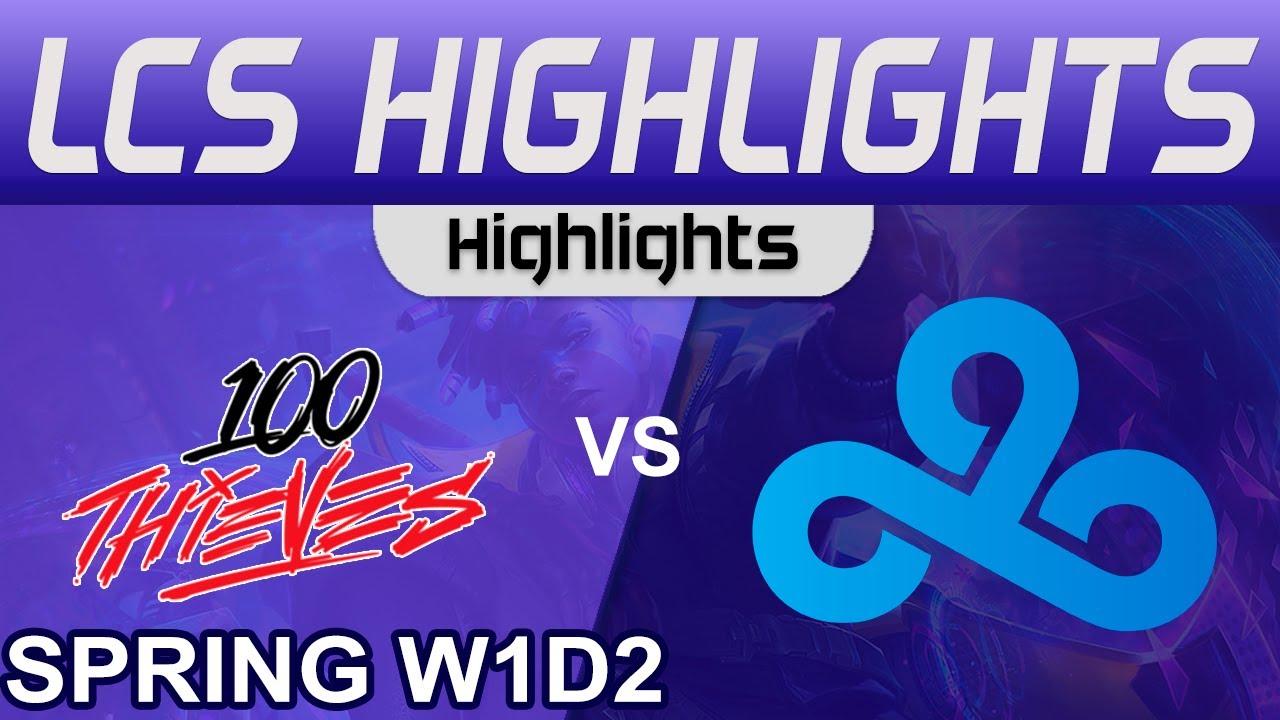 100 vs C9 Highlights LCS Spring Season 2024 W1D2 100 Thieves vs Cloud9 by Onivia thumbnail