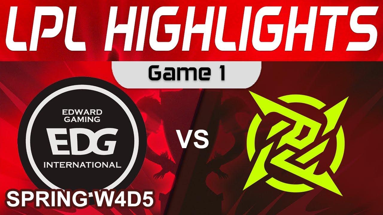 EDG vs NIP Highlights Game 1 LPL Spring Split 2024 EDward Gaming vs Ninjas in Pyjamas by Onivia thumbnail