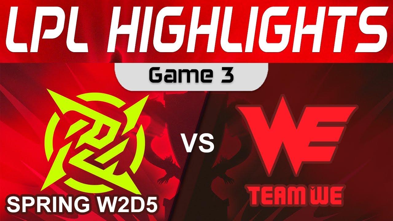 NIP vs WE Highlights Game 3 LPL Spring Split 2024 Ninjas in Pyjamas vs Team WE by Onivia thumbnail