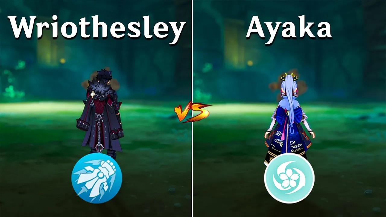 Wriothesley  VS Ayaka Comparison !! who is the Best DPS ?? Genshin Impact thumbnail