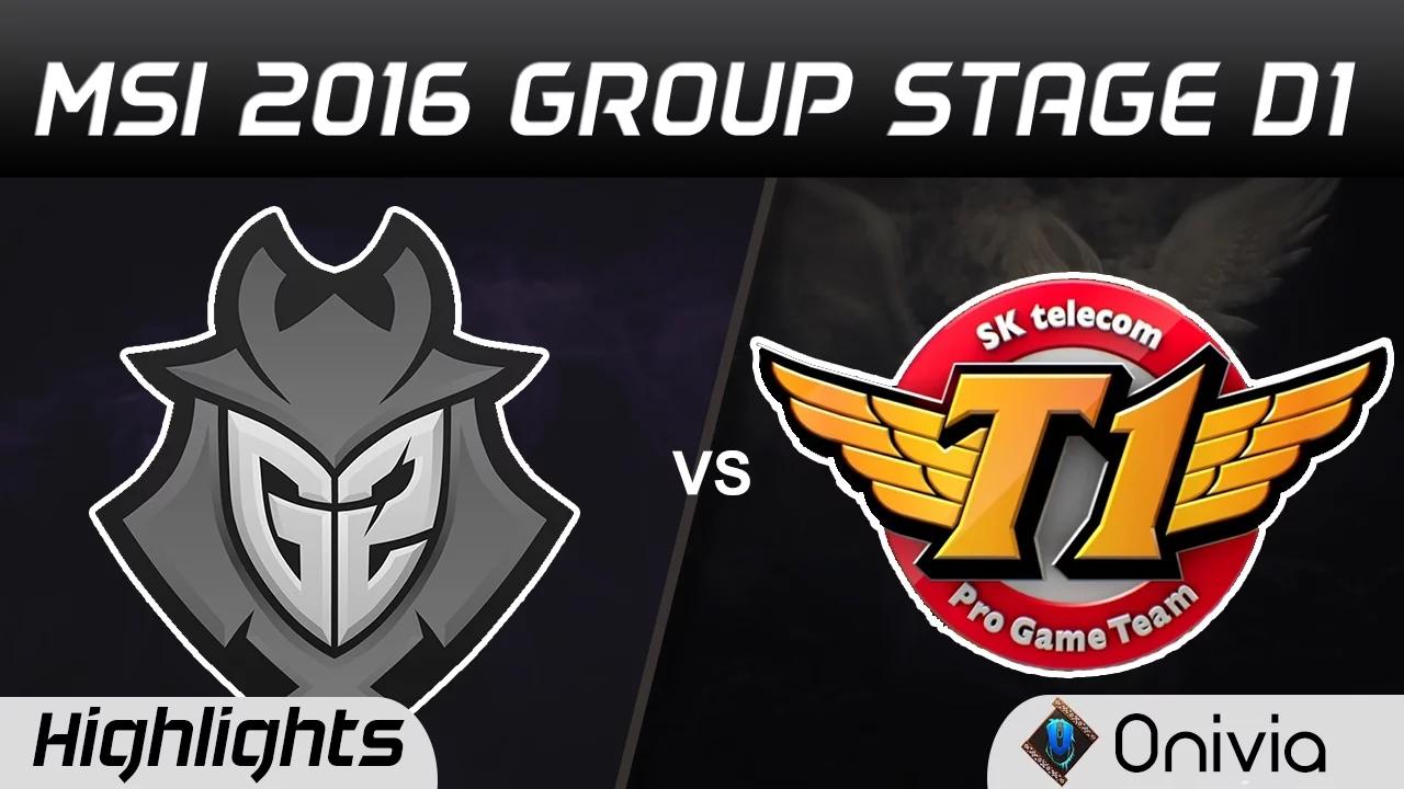 G2 vs SKT Highlights MSI 2016 D1 G2 Esports vs SK Telecom T1 thumbnail