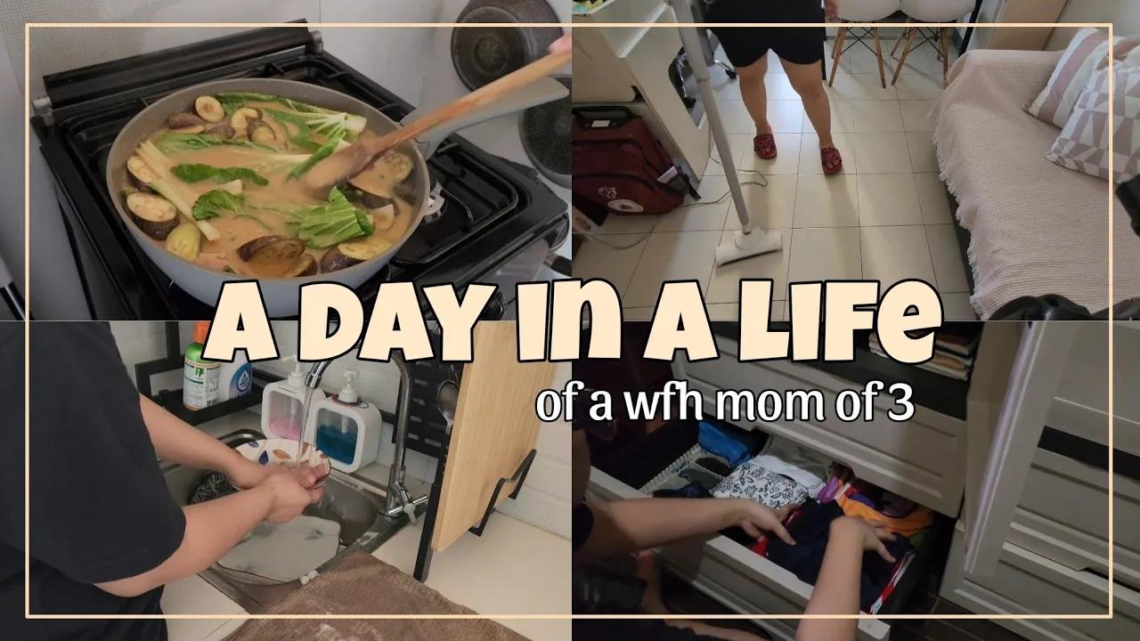 A Day in a Life of a WFH Mom of 3 | Cooking Pork Kare Kare thumbnail