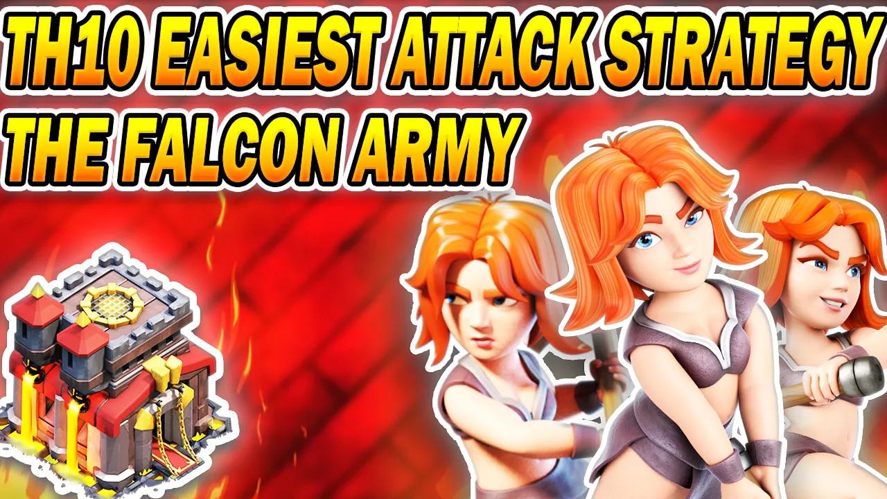 TH10 Falcon Attack Strategy Guide 2024 | Best Town Hall 10 War & Farming Strategy (COC) thumbnail