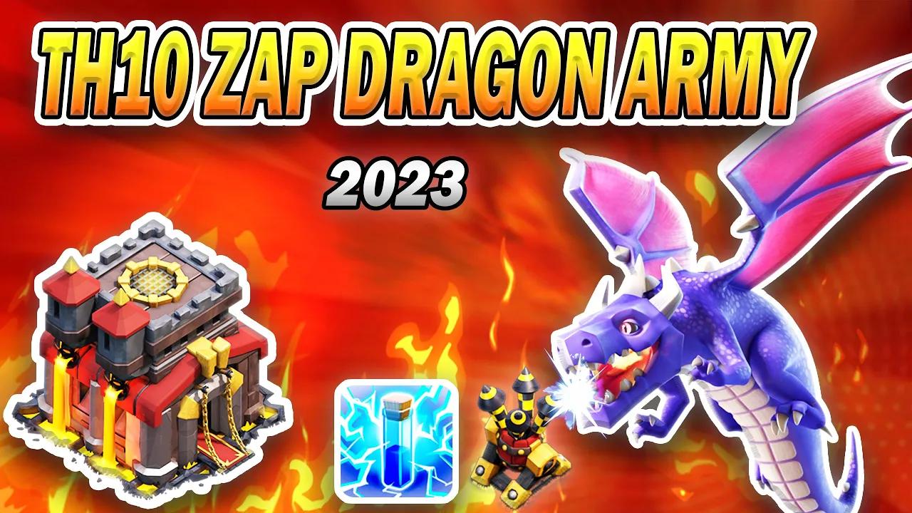 TH10 Zap Dragon Attack Strategy 2023 | Town Hall 10 Powerful Dragon Attack (Clash of Clans) thumbnail