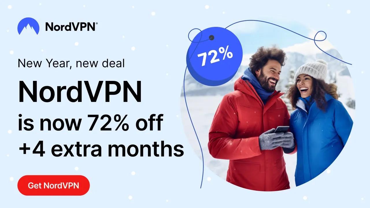 Exclusive New Year’s deal: NordVPN at 72% off + 4 extra months ✨ thumbnail