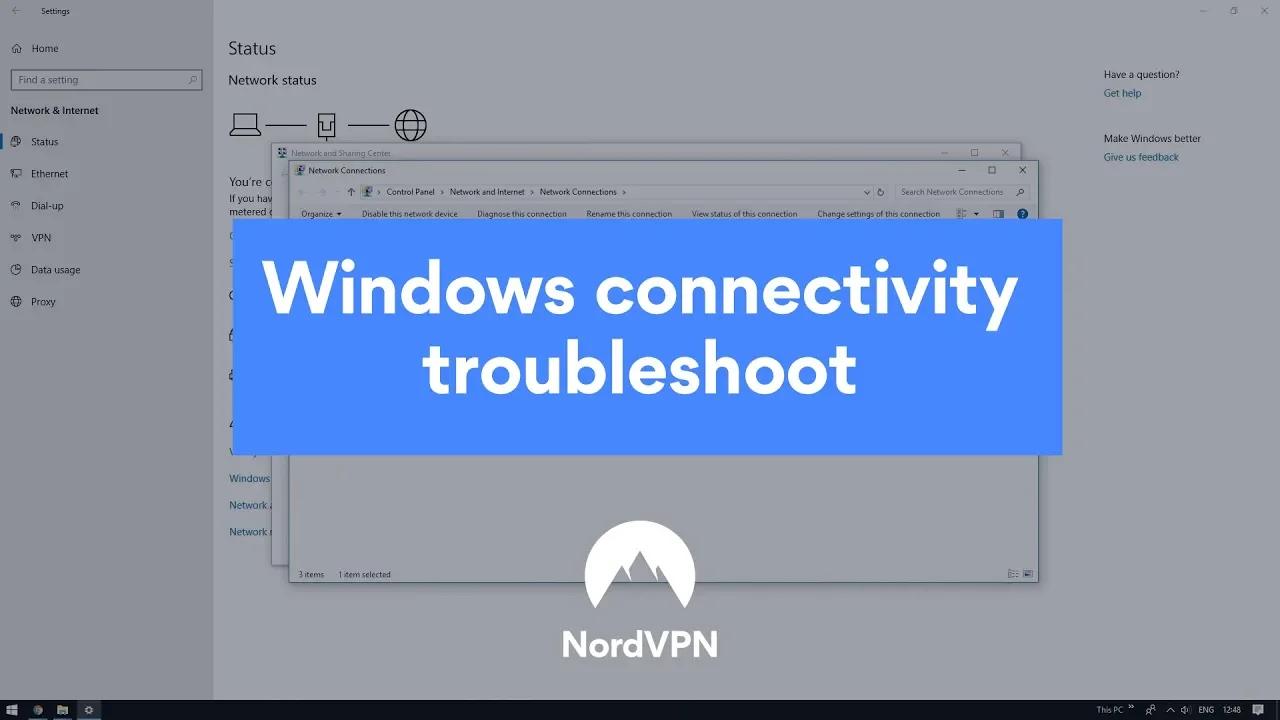 NordVPN connectivity troubleshooting on Windows 10 thumbnail