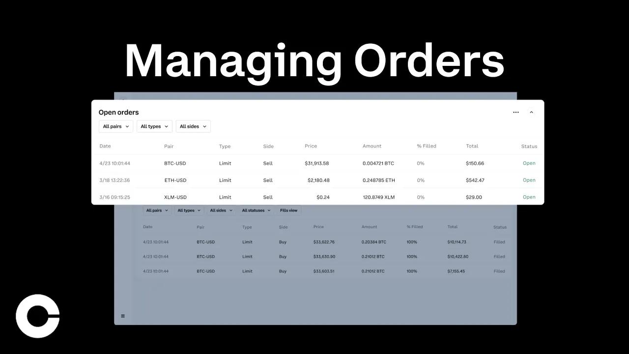 How to manage your orders on Coinbase Advanced Trading thumbnail