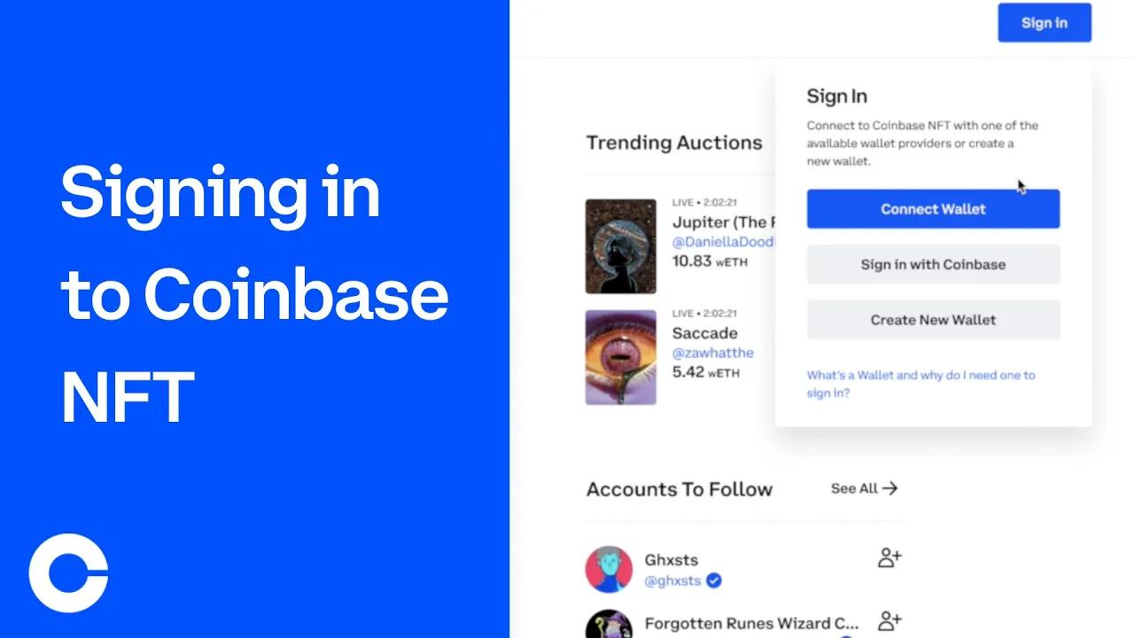 Signing in to Coinbase NFT thumbnail