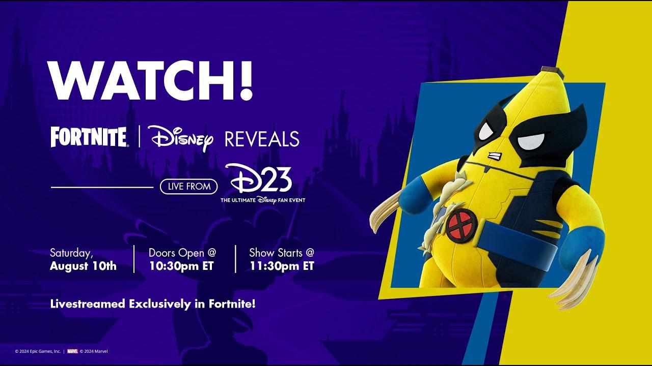 Watch LIVE Fortnite | Disney Reveals from D23 on August 10 @ 8:30 PM PT / 11:30 PM ET thumbnail