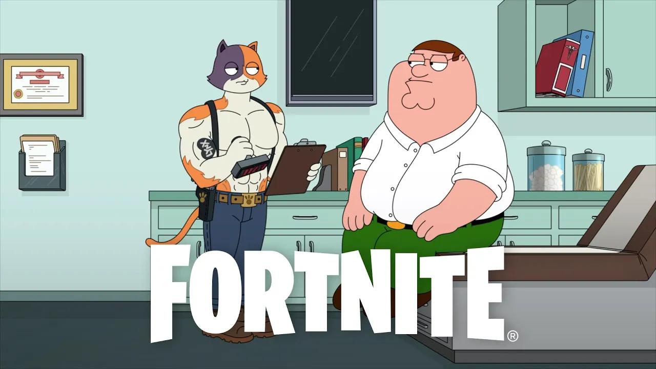 Peter Griffin Seeks Fitness Advice from Meowscles | Fortnite Hybrid Short thumbnail