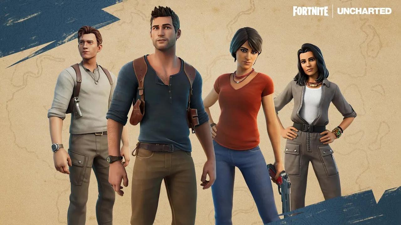 Iconic Uncharted Characters Nathan Drake and Chloe Frazer Come To The Fortnite Island thumbnail