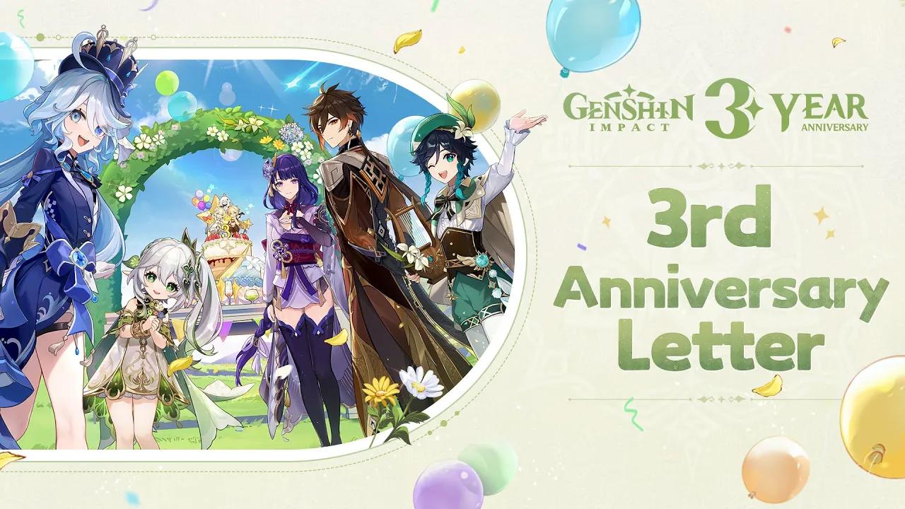 Teyvat Adventures Commemorative Video: 3rd Anniversary Letter | Genshin Impact thumbnail