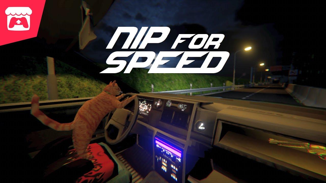 Nip For Speed - You're in a vintage car driven by a cat, hurtling down an otherworldly highway! thumbnail