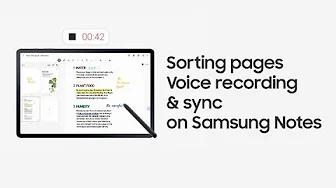 Galaxy Tab S7 | S7+: Sorting pages and voice recording & sync on Samsung Notes | Samsung thumbnail