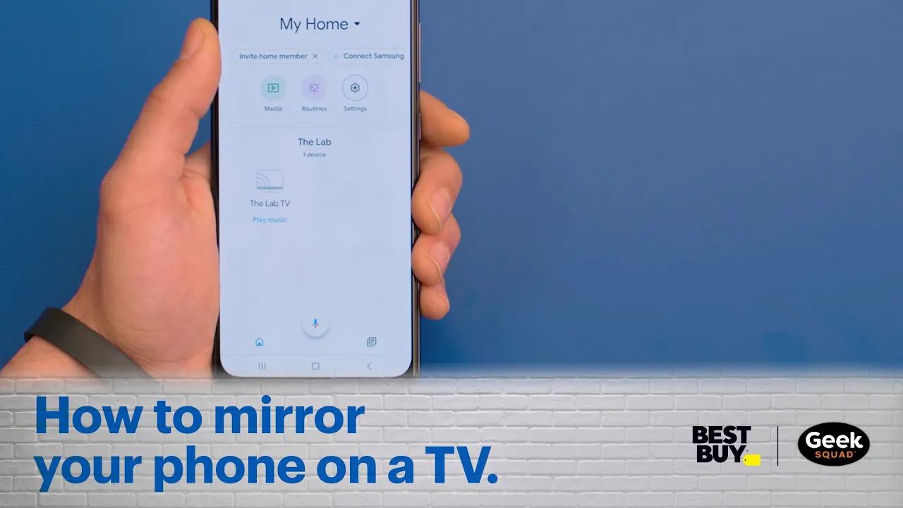 How to mirror your phone on a TV - Tech Tips from Best Buy thumbnail