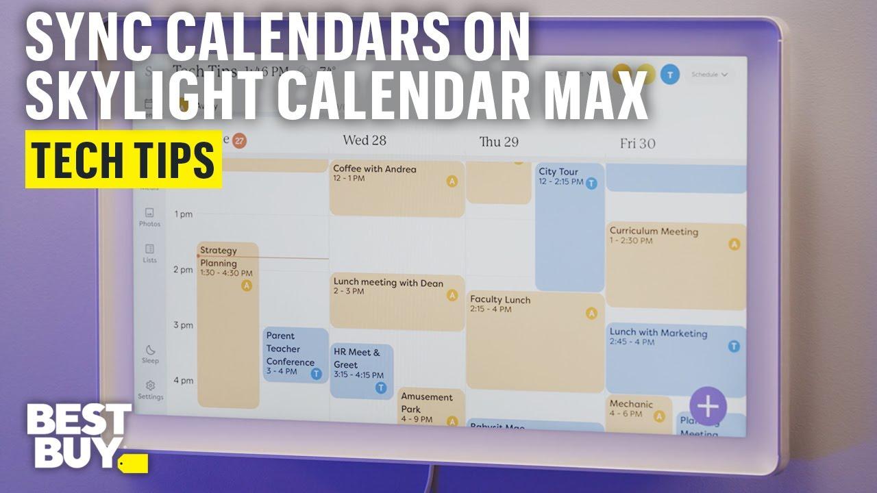 Syncing Calendars on Skylight Calendar Max Touchscreen Smart Calendar – Tech Tips from Best Buy thumbnail