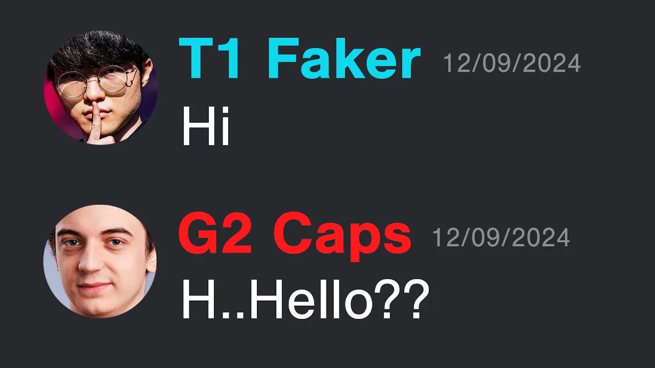 Faker Texted Caps Before Worlds?! thumbnail