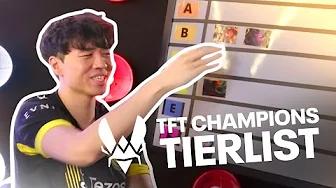 TFT Champion tier list with K3Soju, Milk, Prestivent and Setsuko thumbnail