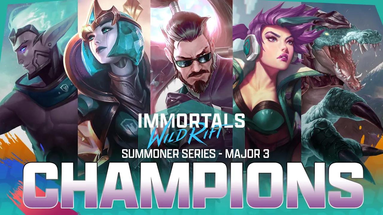 MAJOR 3 CHAMPIONS! | Immortals Wild Rift thumbnail