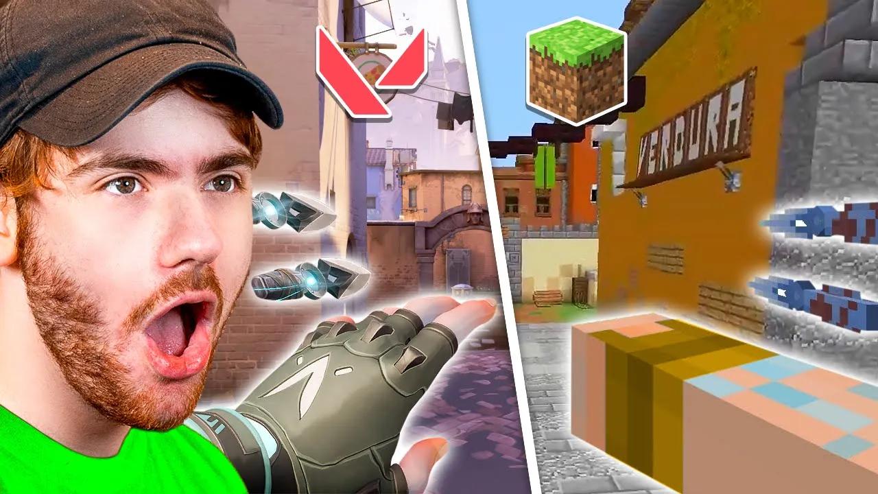 Sapnap Plays VALORANT in Minecraft!? thumbnail