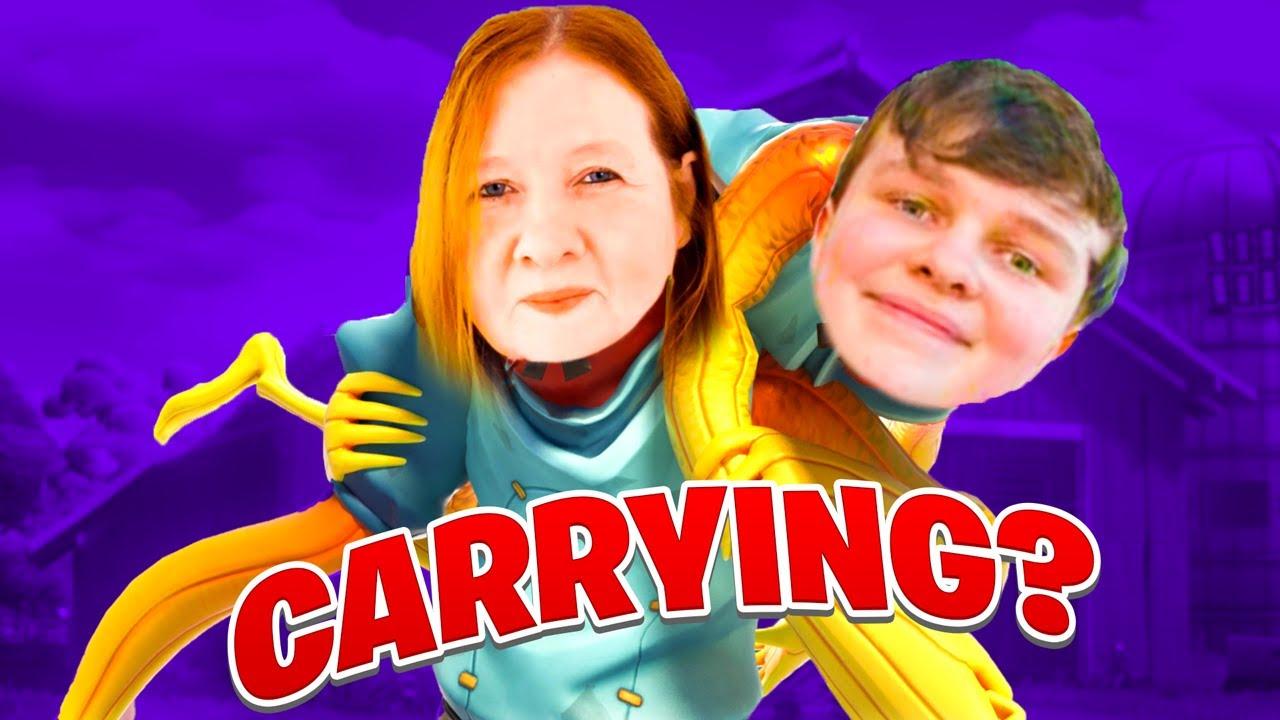 can benjyfishy's mom carry him to a fortnite win? thumbnail