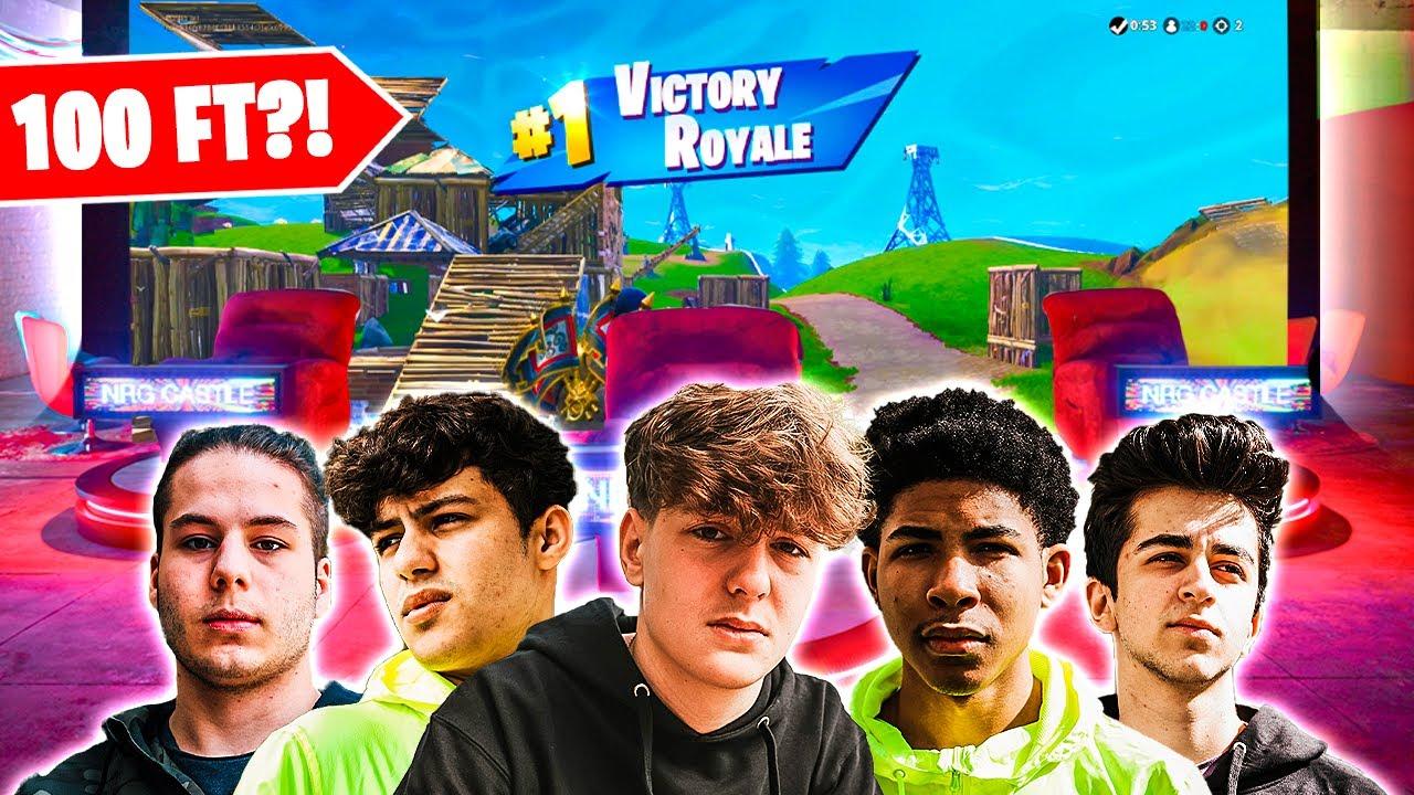 Can NRG Fortnite Pros Win a game on the 100 FT Castle Gaming Monitor? thumbnail