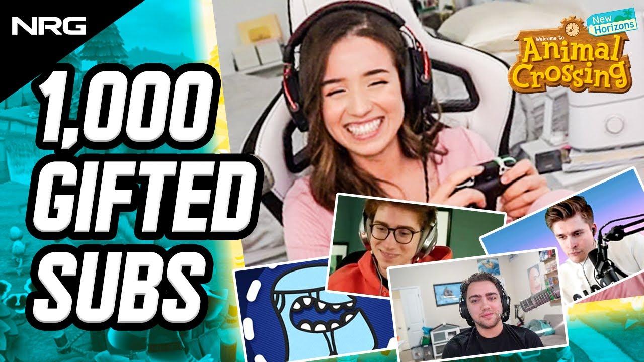 NRG Gifts POKIMANE 1,000 Subs (Animal Crossing Fishing Contest) Mizkif, Connor, Ludwig, ClintStevens thumbnail