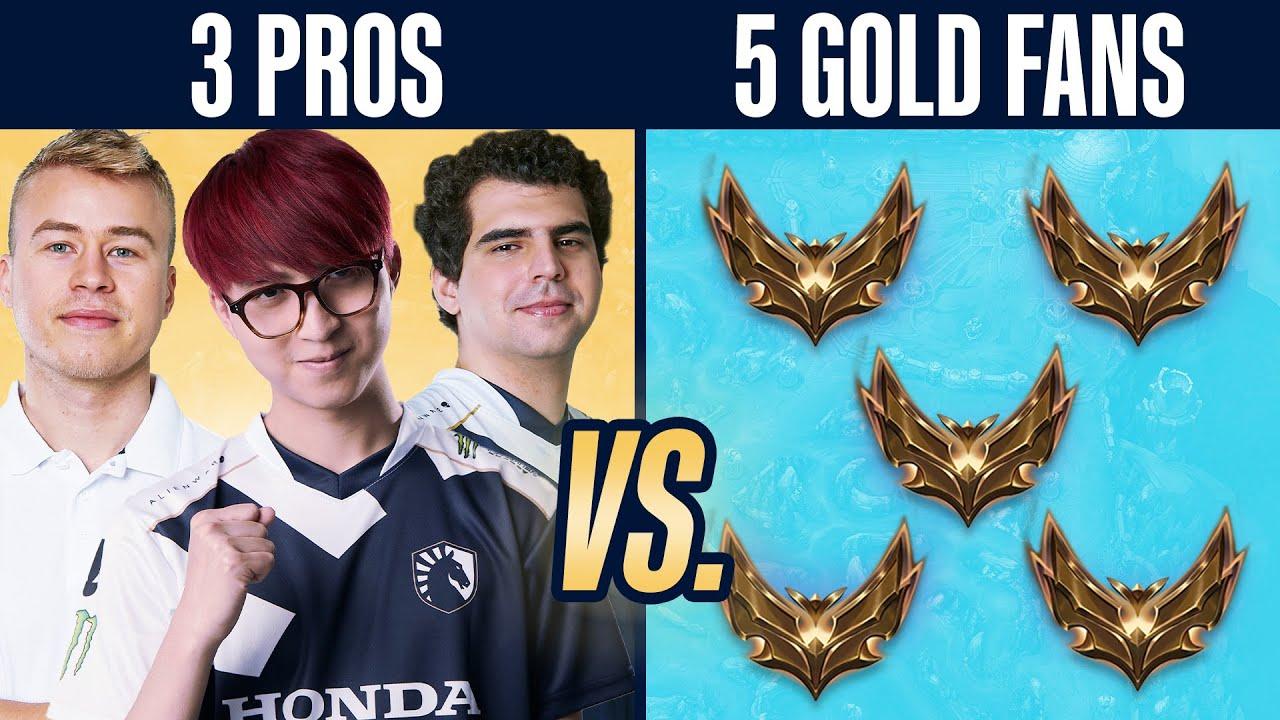 Can 3 Pros Beat 5 Gold Players? thumbnail