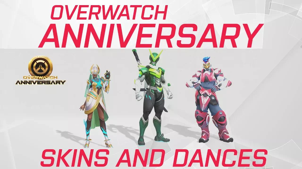 All Overwatch Anniversary Skins and Dances thumbnail