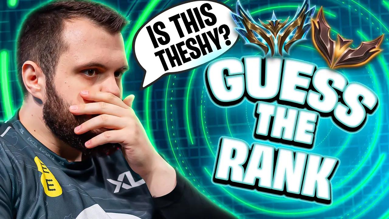 Pro Players Try To Guess League Ranks thumbnail