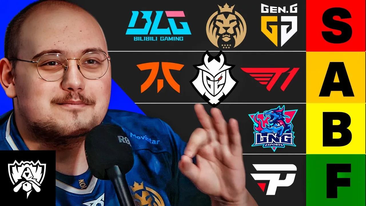 We Made A Tier List Of Every Team At WORLDS 2024 thumbnail