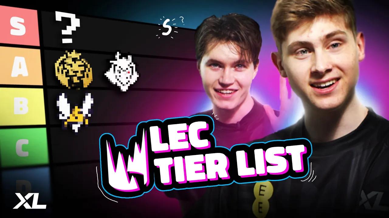 WE RANKED THE BEST 2022 LEC SUMMER SPLIT TEAMS | LEC TIER LIST thumbnail