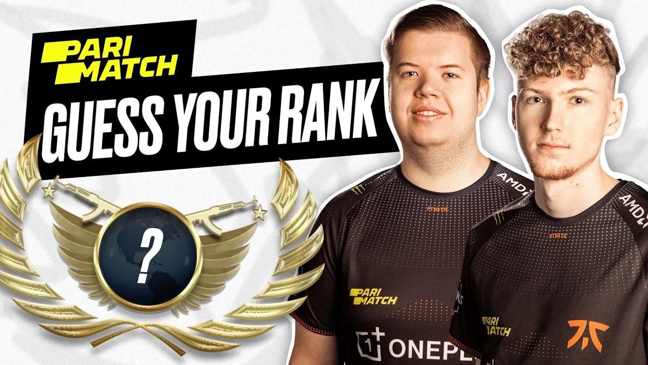 Fnatic CS:GO try to Guess YOUR Rank! (ft. JW, Jackinho & Brollan) [S2:E01] thumbnail