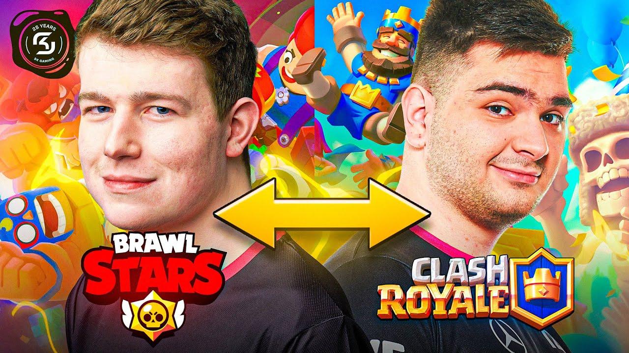 Symantec thinks BigSpin SUCKS at CR | We made our Brawl Stars and Clash Royale teams SWAP GAMES thumbnail