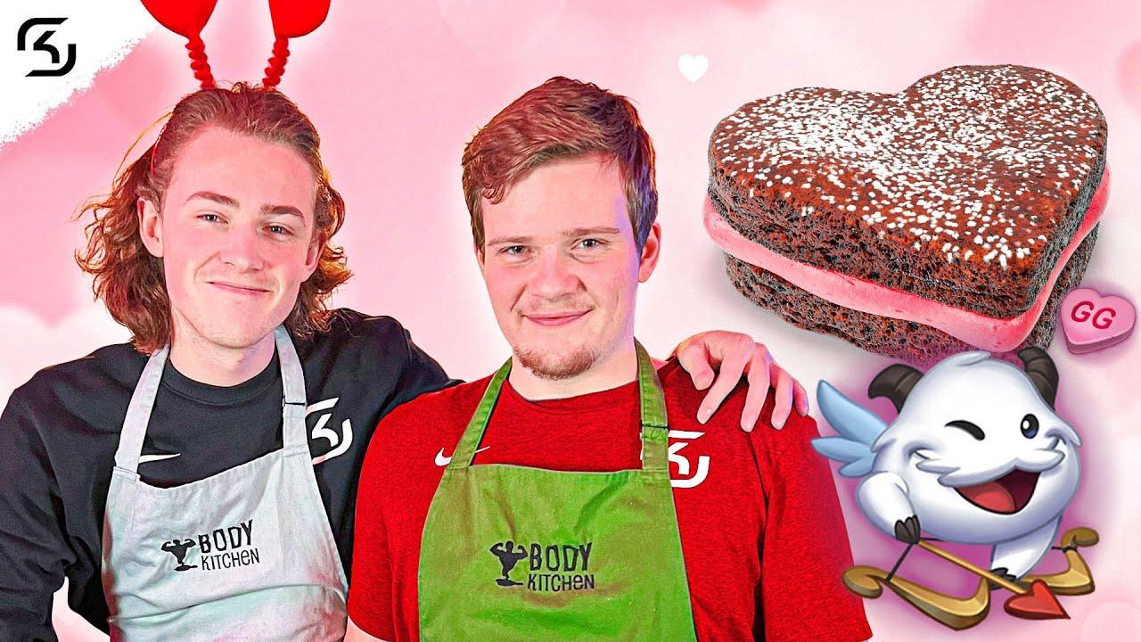 Valentines Day Baking Challenge: Jenax and Jezu | Jezu bakes heart-shaped cake for Treatz thumbnail