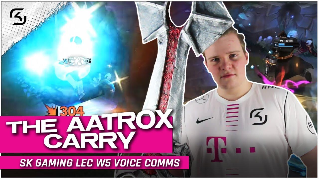 THE 1V9 AATROX CARRY | SK GAMING VOICE COMMS LEC SPRING W5 thumbnail