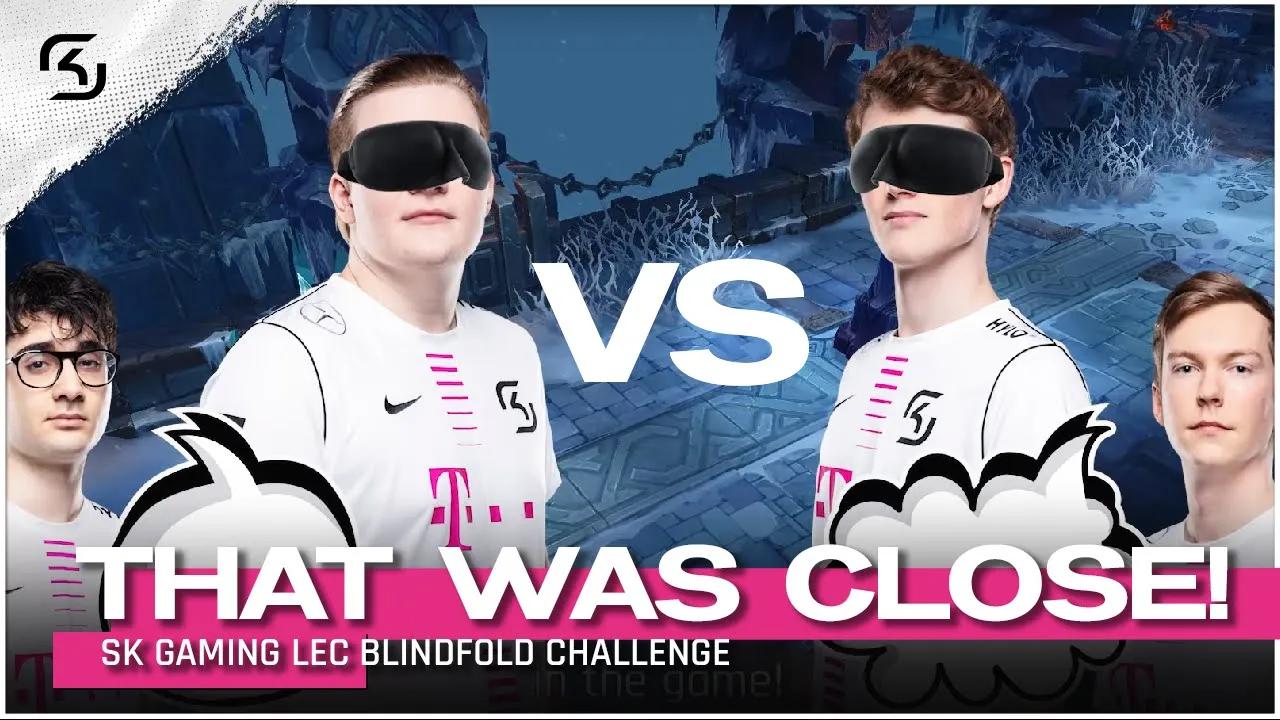 THAT was CLOSE!! | LEC Team plays League BLINDFOLDED! thumbnail