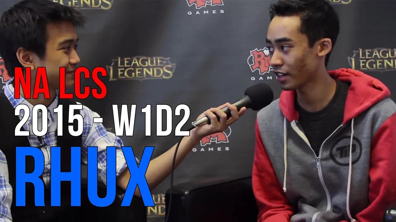 LCS NA 2015: Rhux "Rush's English is really good, he's basically the shotcaller" thumbnail