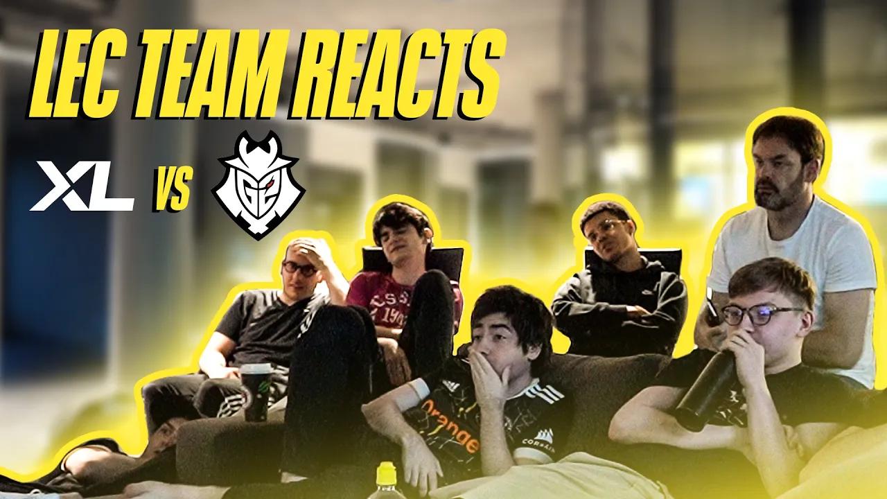 Is this how the viewers feel? | LEC Team Reacts to G2 vs XL thumbnail