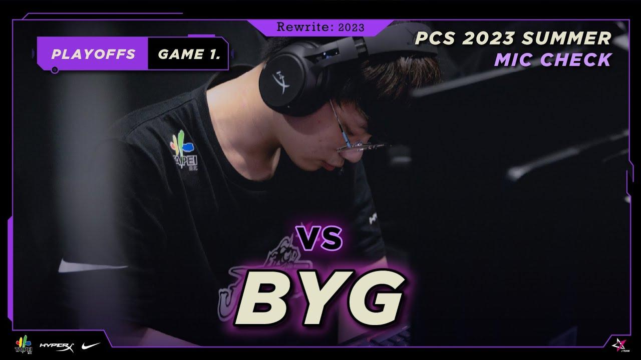 J Team 英雄聯盟 | PCS 2023 SUMMER 麥克J客聲 EP7：Playoffs Game 1 Mic Check ft. #BYG｜J Team Mic Check thumbnail