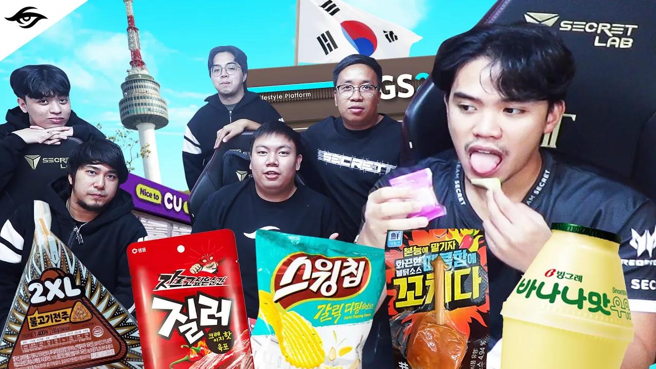 We tried the BEST snacks in Korea | Team Secret Valorant thumbnail