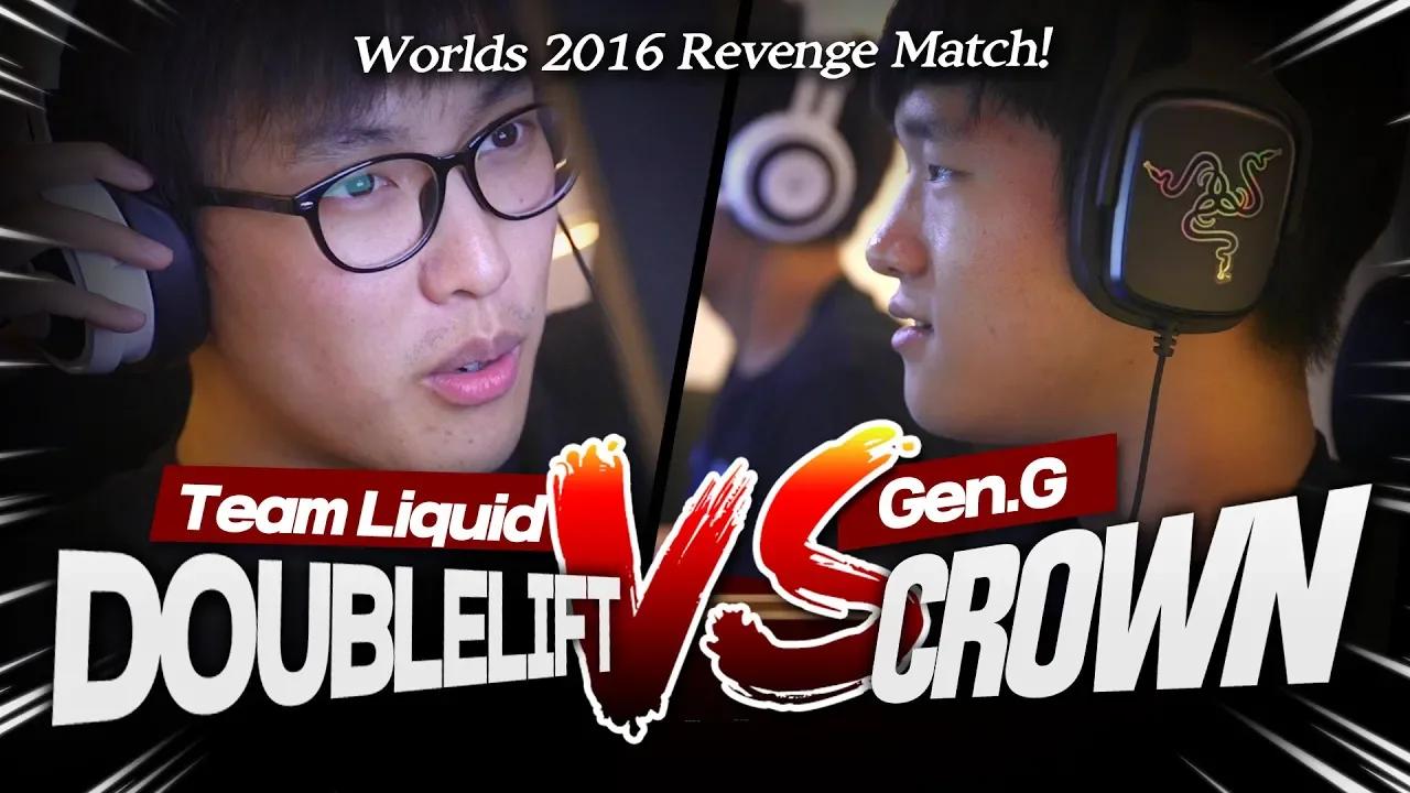 Doublelift vs Crown 1v1 - Worlds 2016 Revenge Match! [Gen.G X Team Liquid] thumbnail