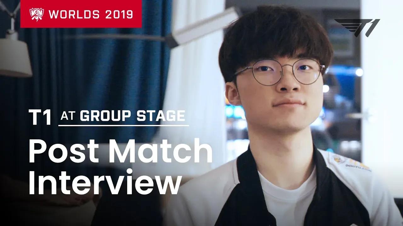 Faker. Khan and Kkoma Talk about T1's Group Stage Performance | T1 at Worlds 2019 thumbnail