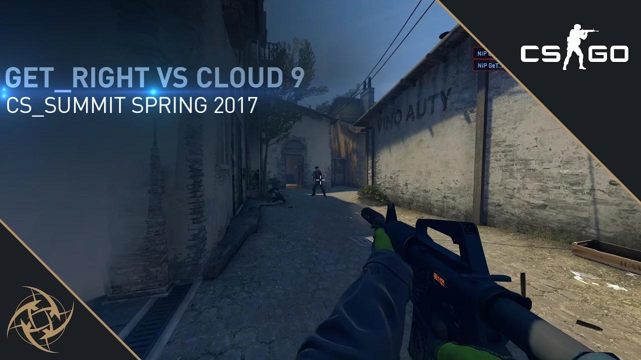 NiP GeT_RiGhT - 4K vs Cloud 9 (cs_summit Spring 2017) thumbnail