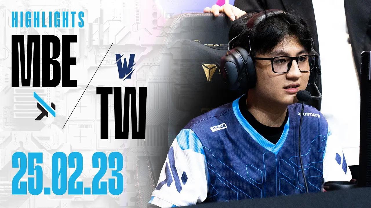 [25.02] Highlights MBE vs TW - Tuần 1 | VCS 2023 Hừng Đông thumbnail